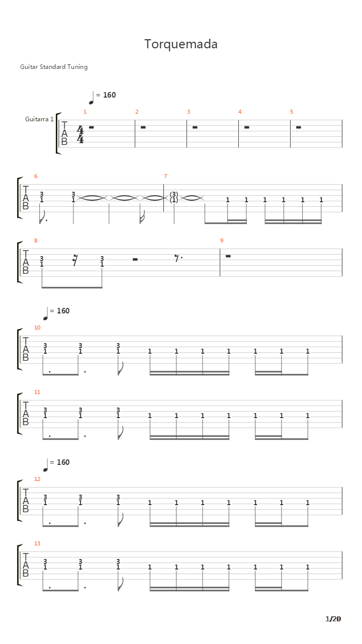 Torquemada吉他谱