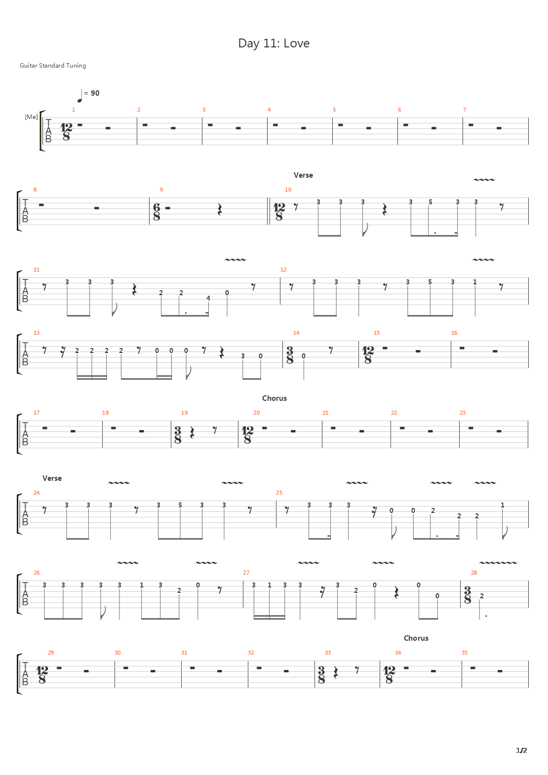 Day Eleven Love吉他谱