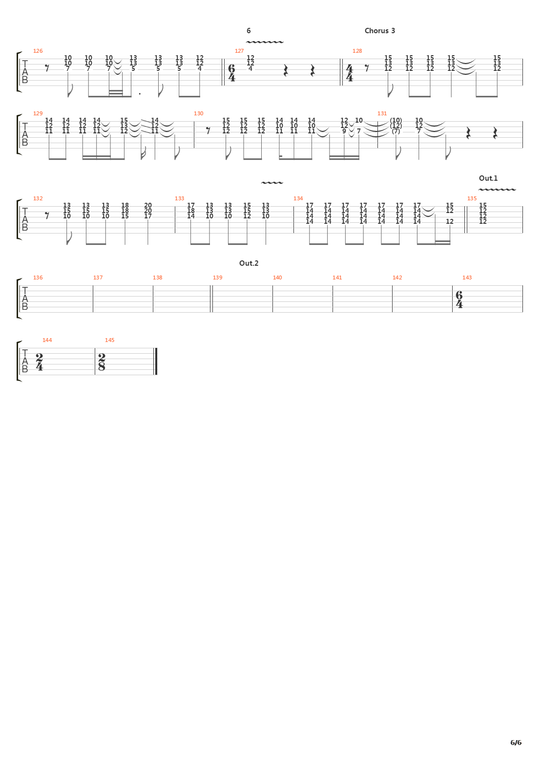 Out Of The White Hole吉他谱