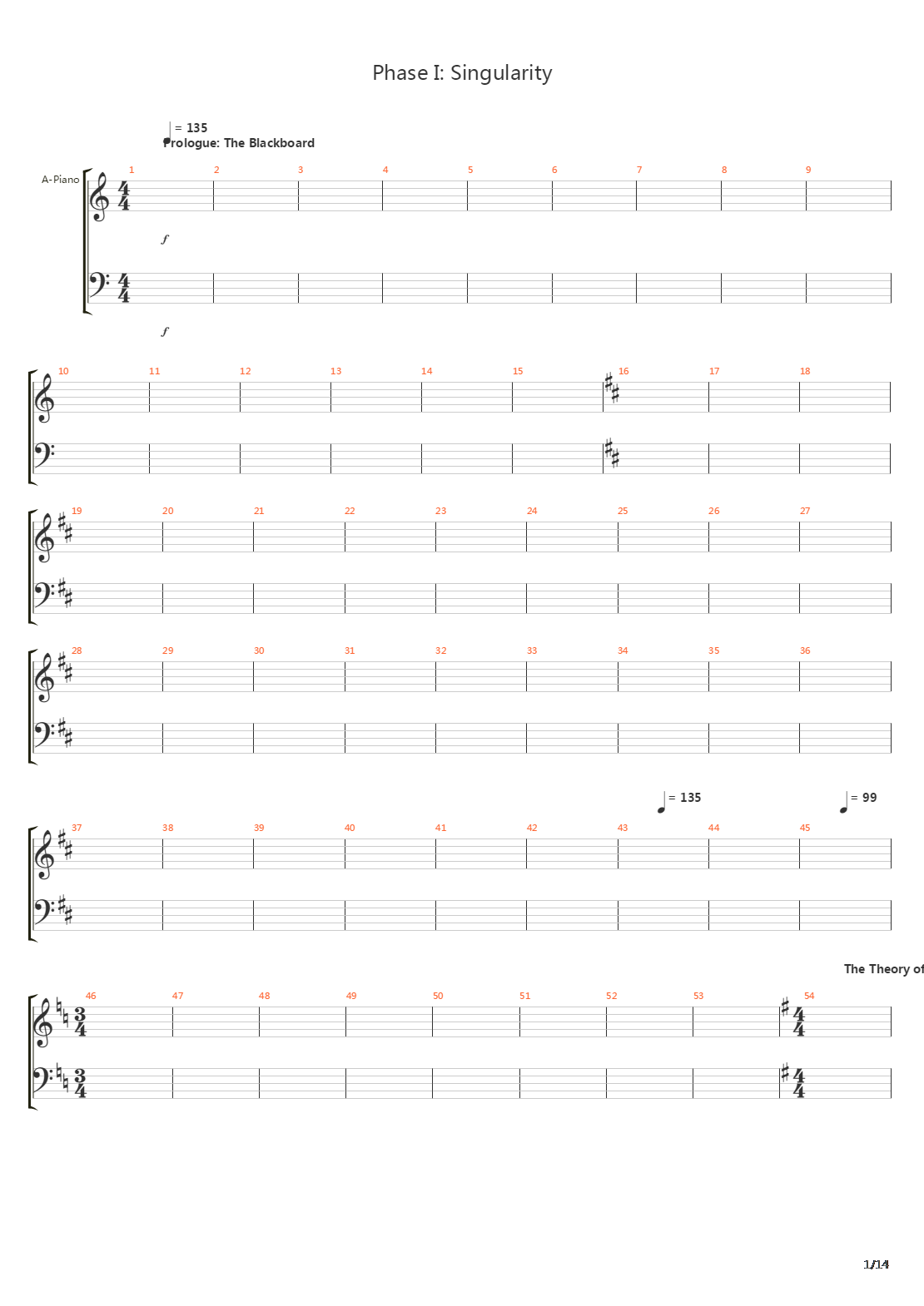 Phase I Singularity吉他谱