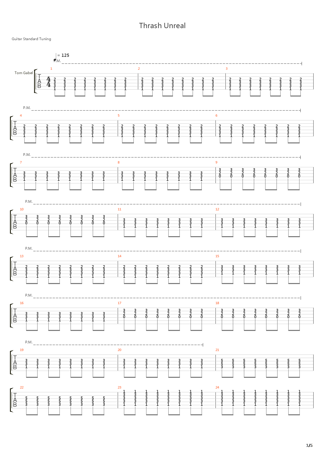 Thrash Unreal吉他谱