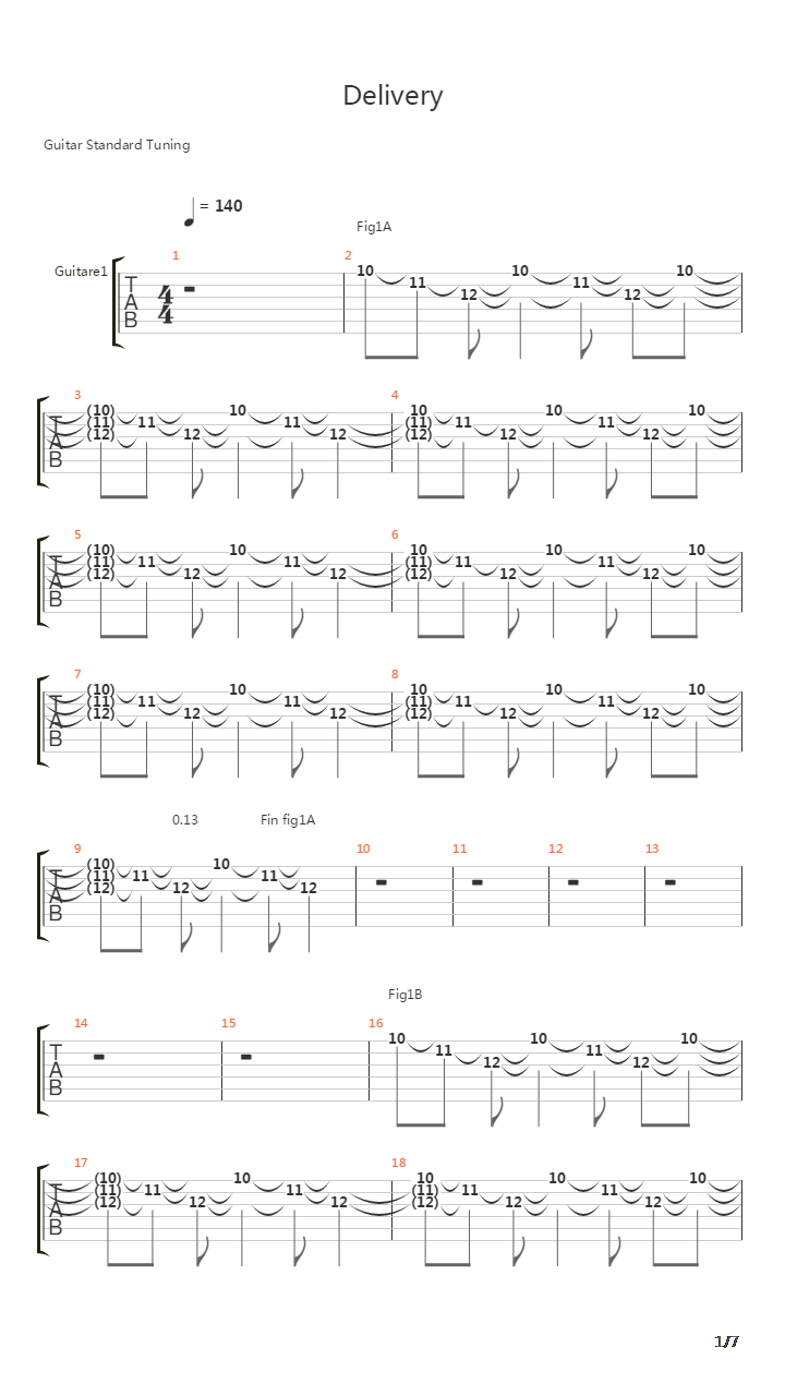 Delivery吉他谱