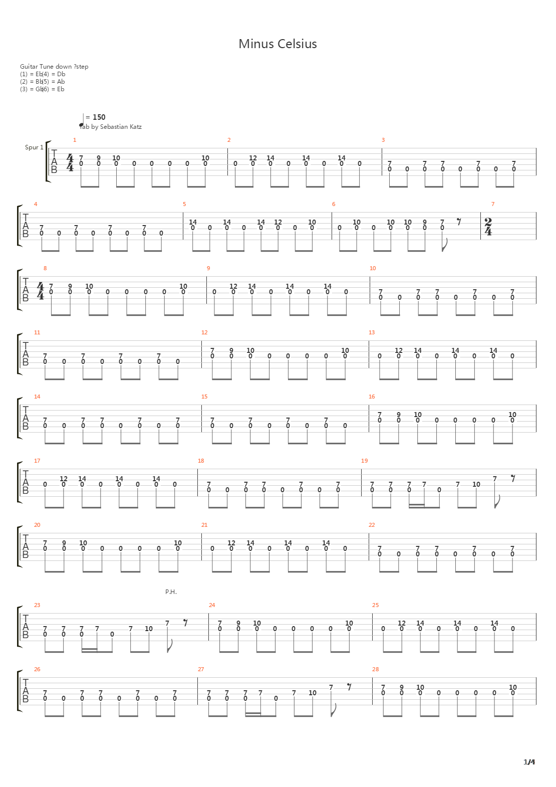 Minus Celsius吉他谱