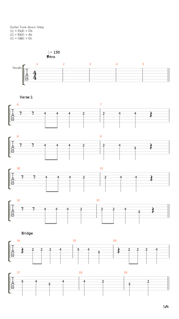 Pet Sematary吉他谱