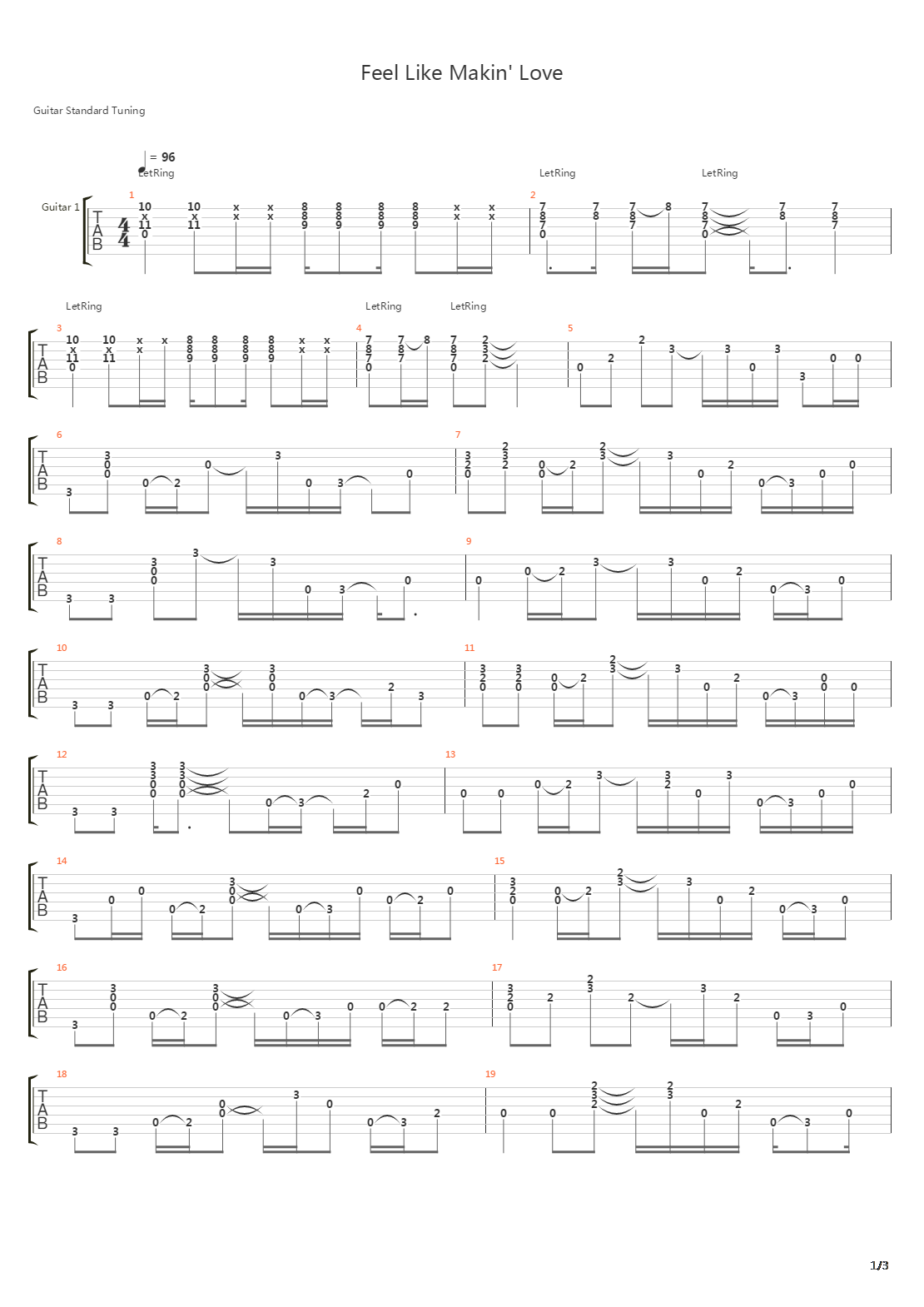 Feel Like Makin Love吉他谱
