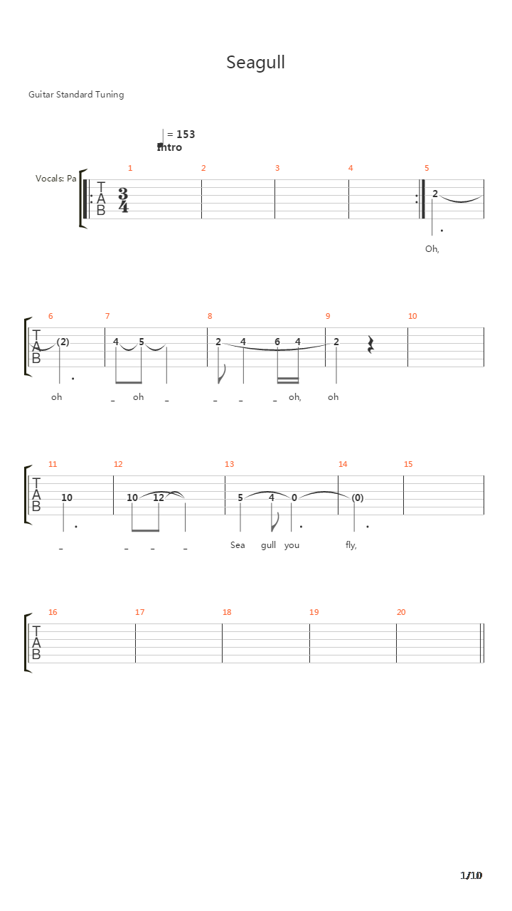 Seagull吉他谱