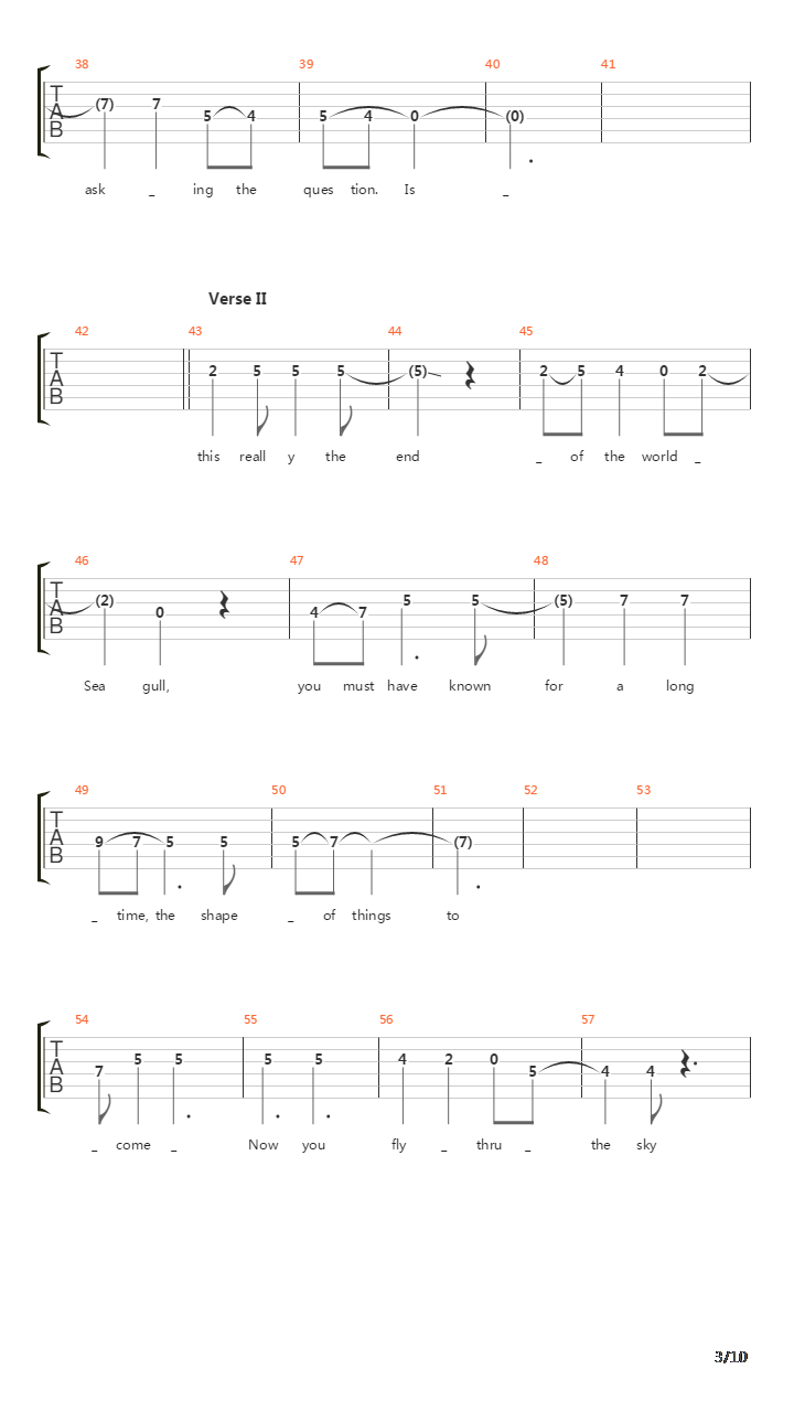 Seagull吉他谱