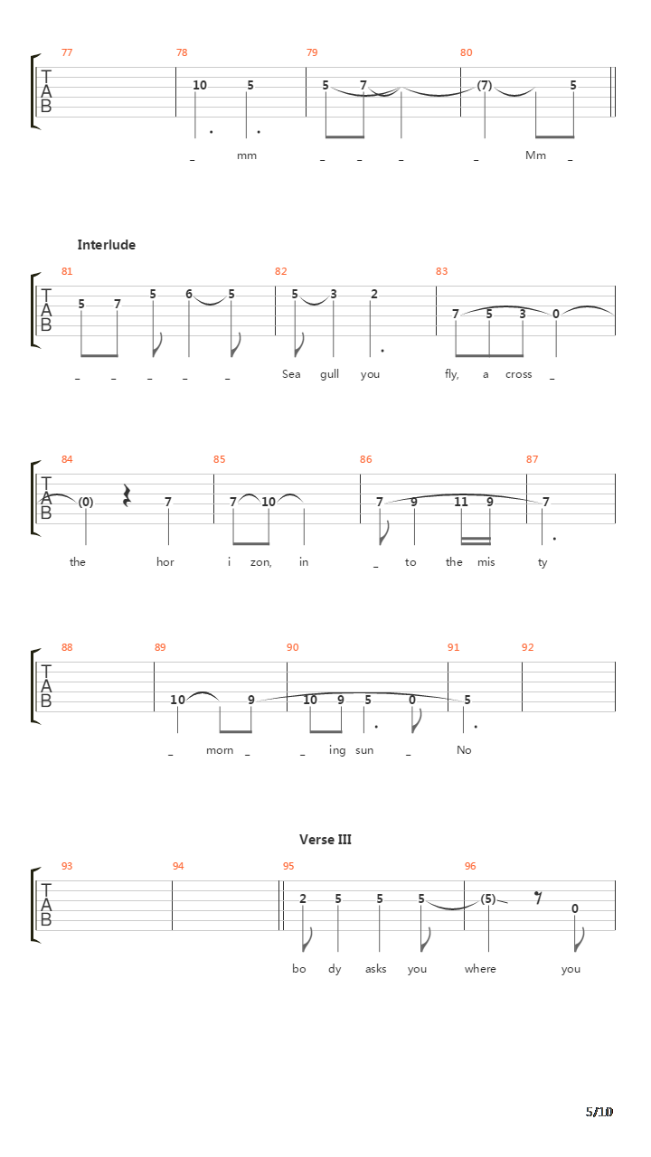 Seagull吉他谱