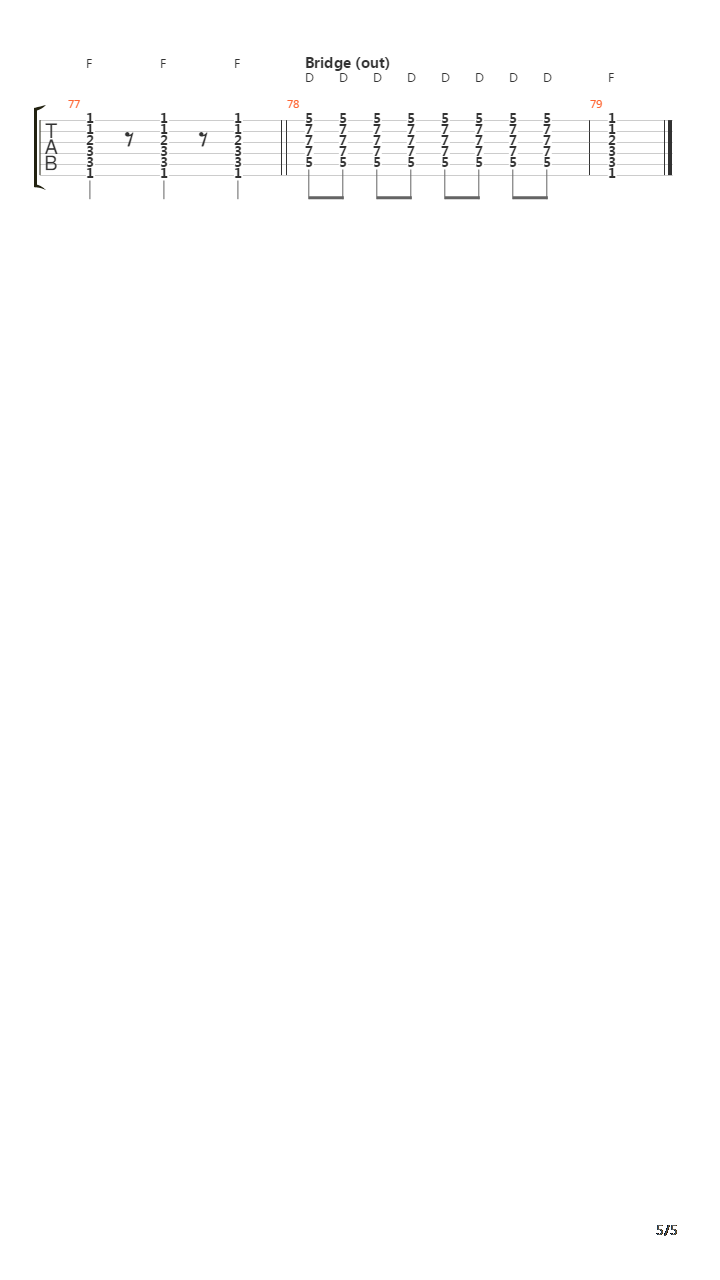 Fu吉他谱