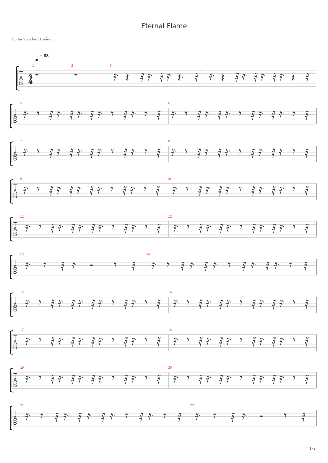 Eternal Flame吉他谱