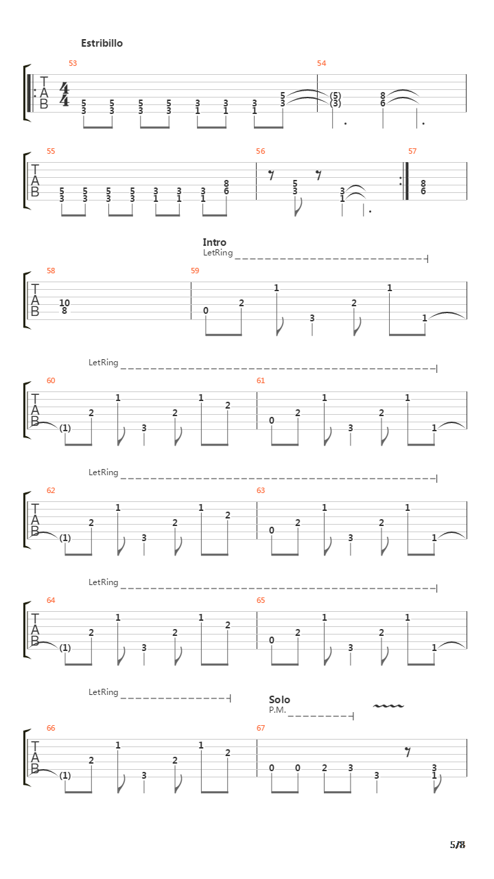 Campo De Concentracion吉他谱