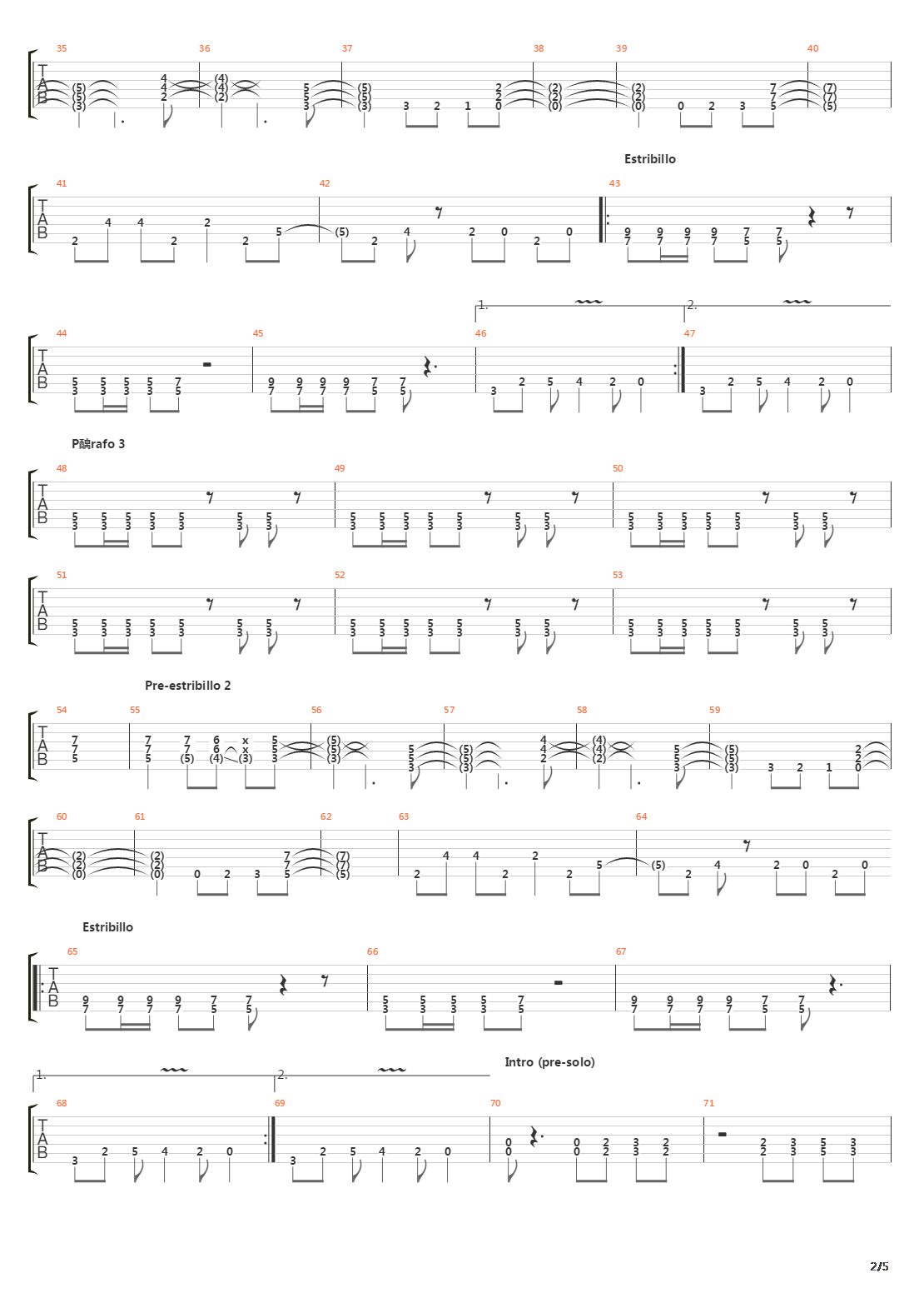 El Malo吉他谱