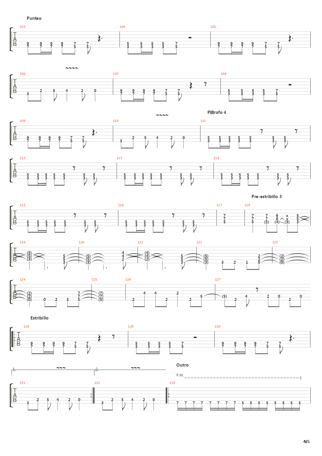 El Malo吉他谱