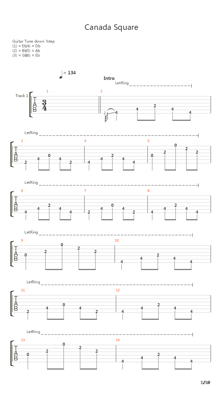Canada Square吉他谱