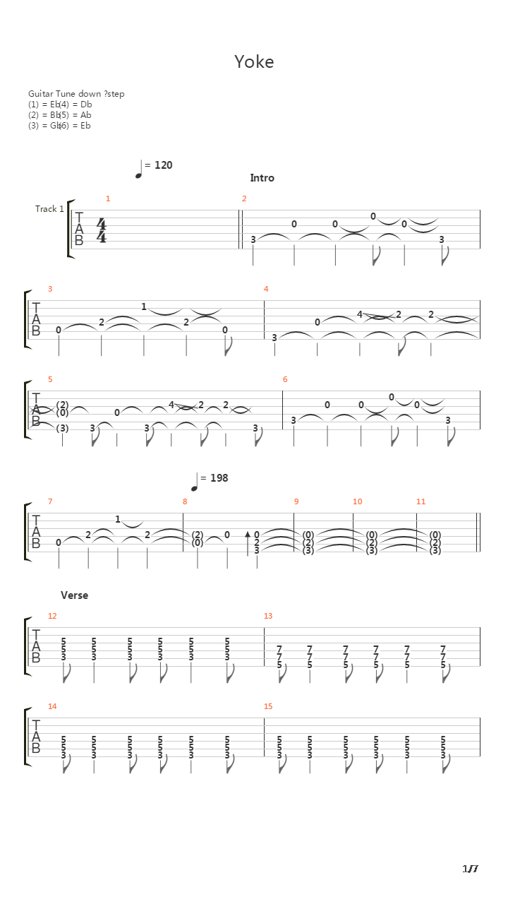 Yoke吉他谱
