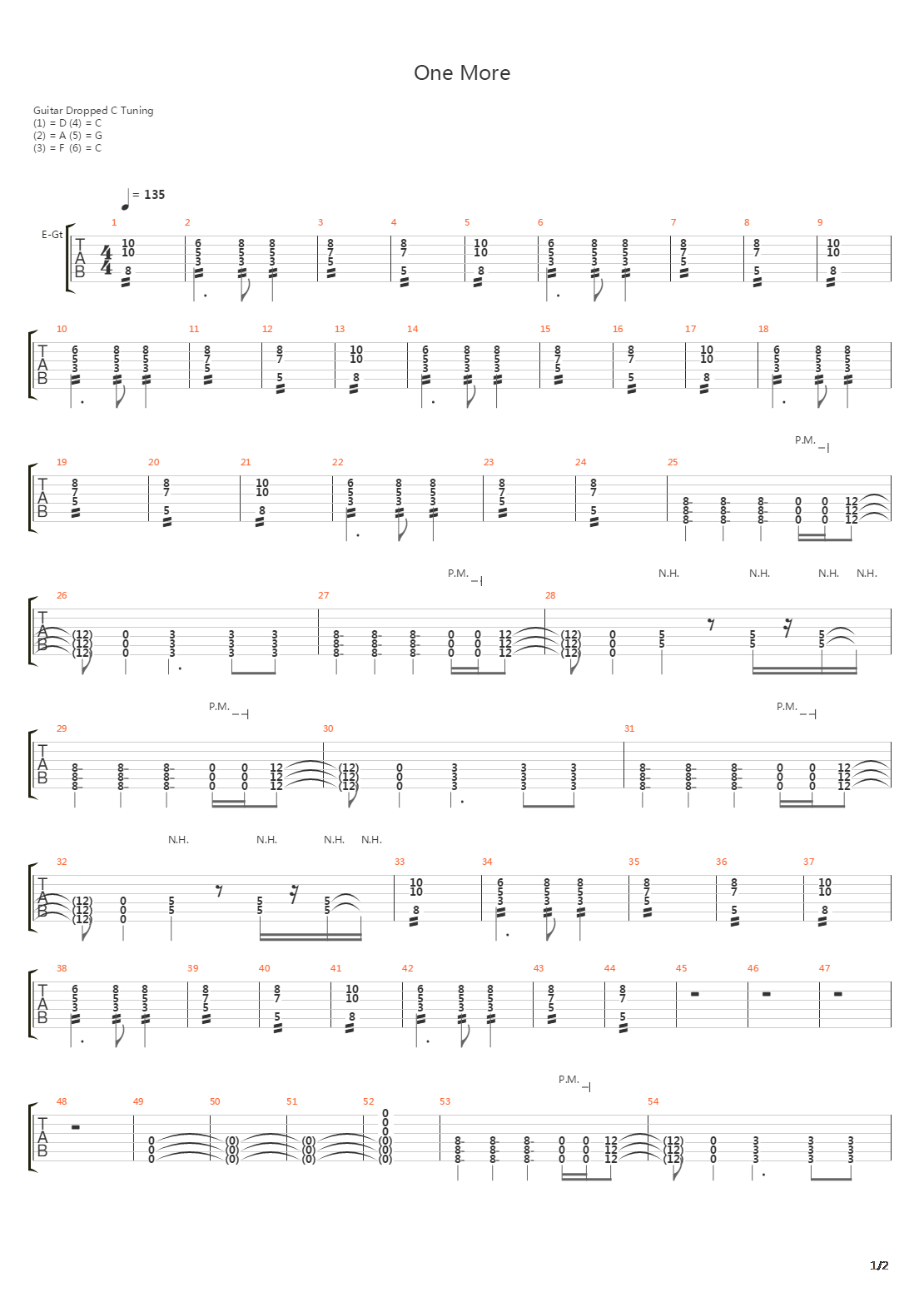 One More吉他谱
