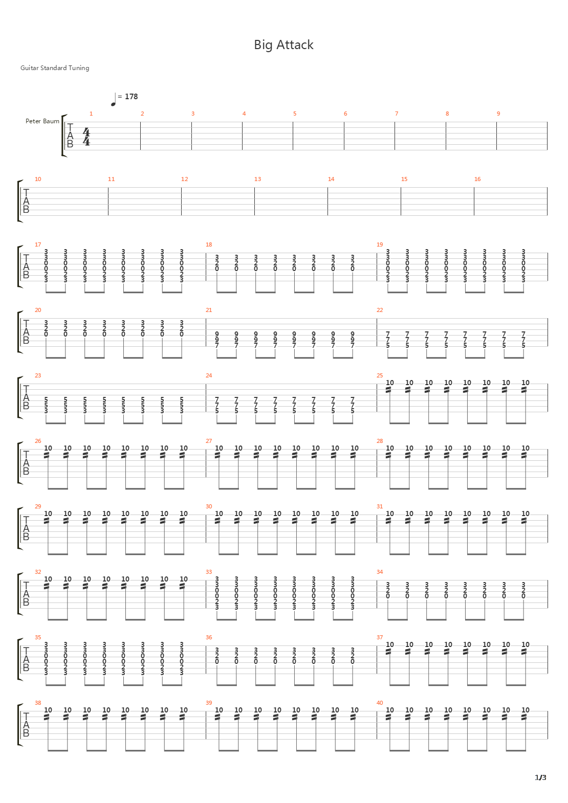 Big Attack吉他谱