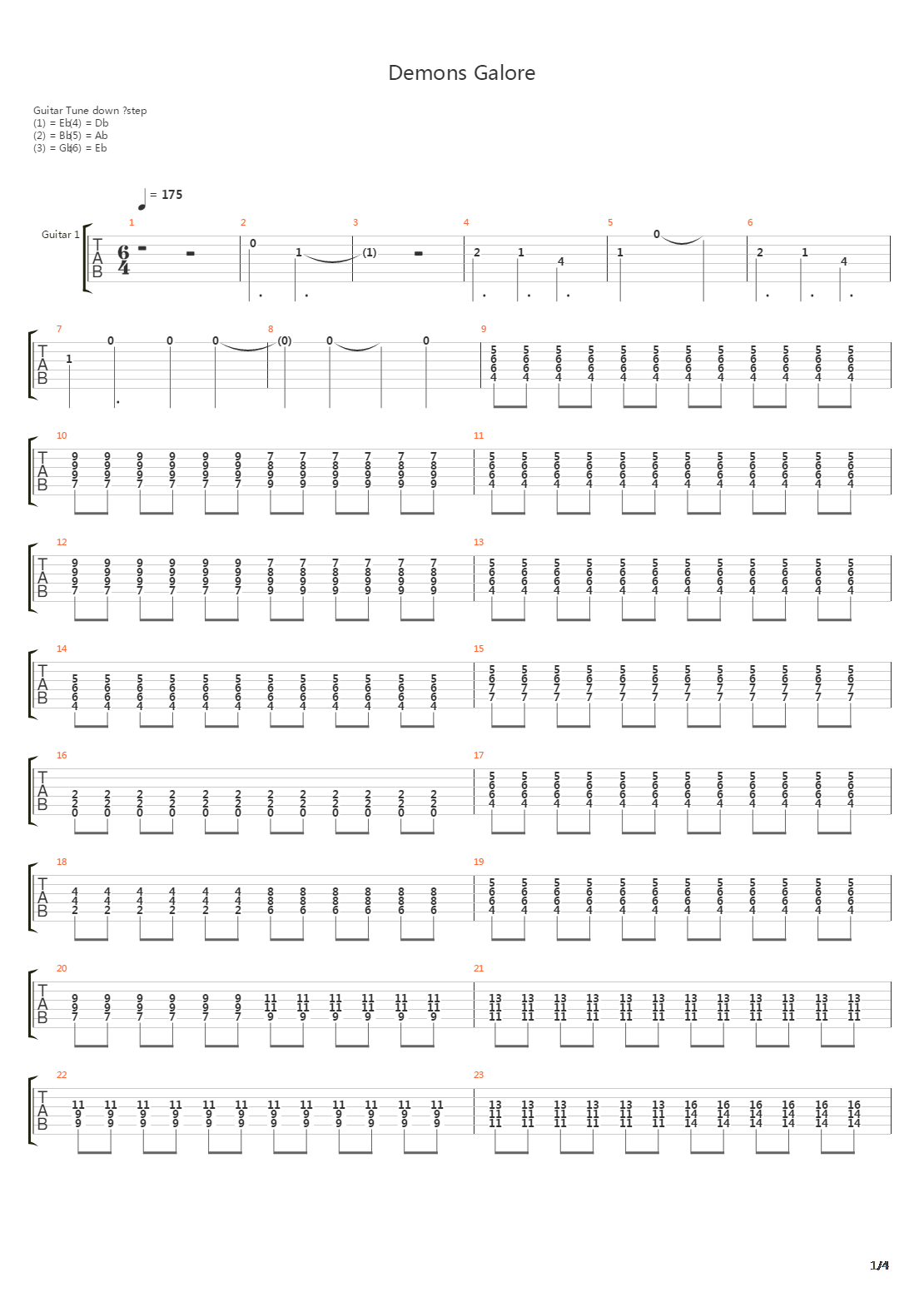 Demons Galore吉他谱