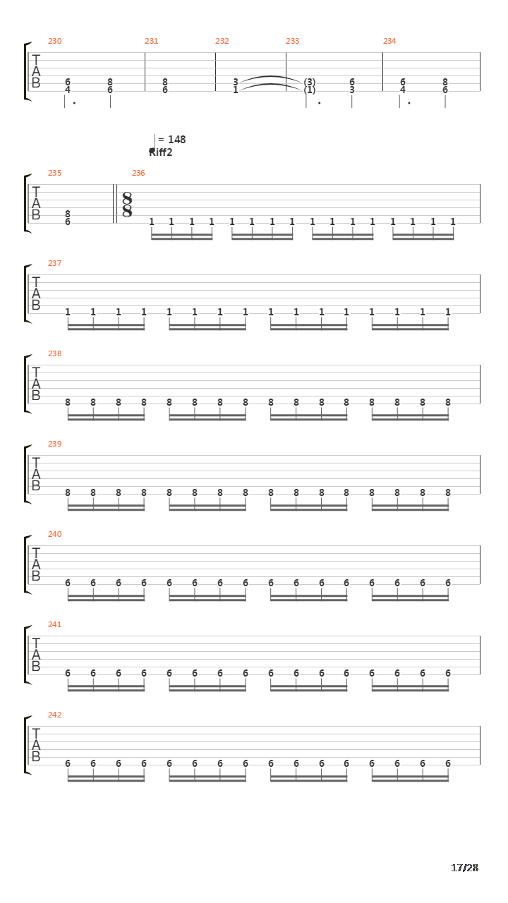 Countless Skies吉他谱