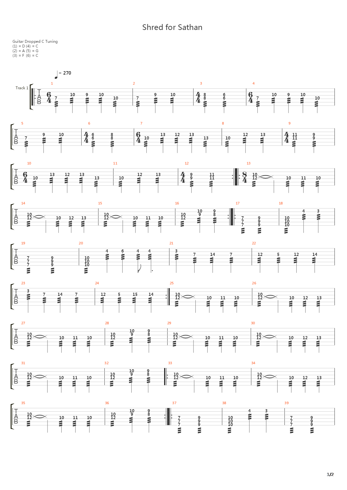 Shred For Sathan吉他谱