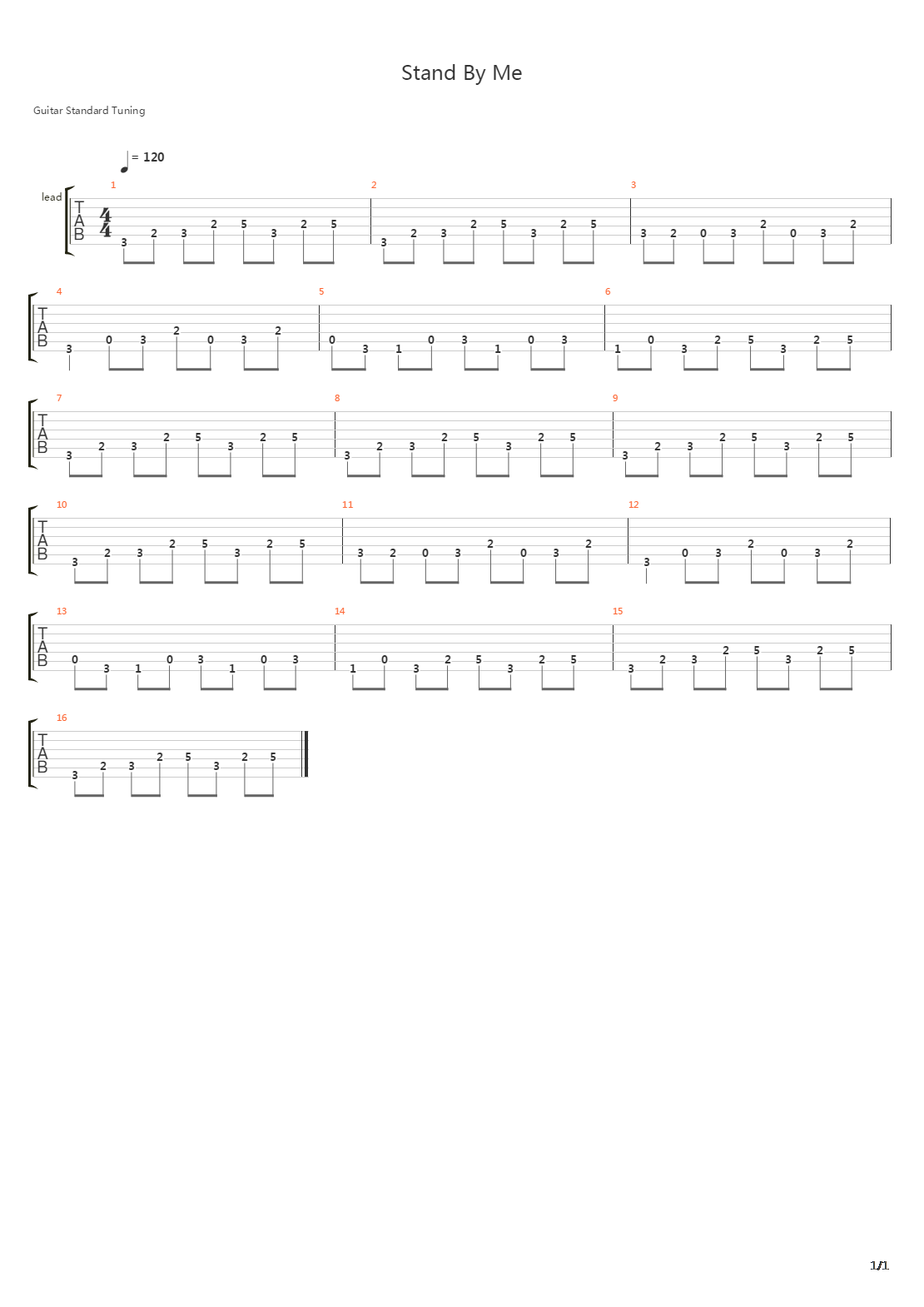 Stand By Me吉他谱