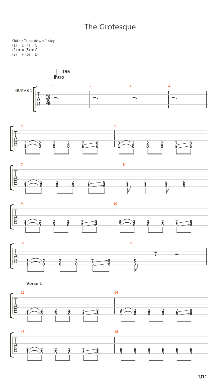 The Grotesque吉他谱