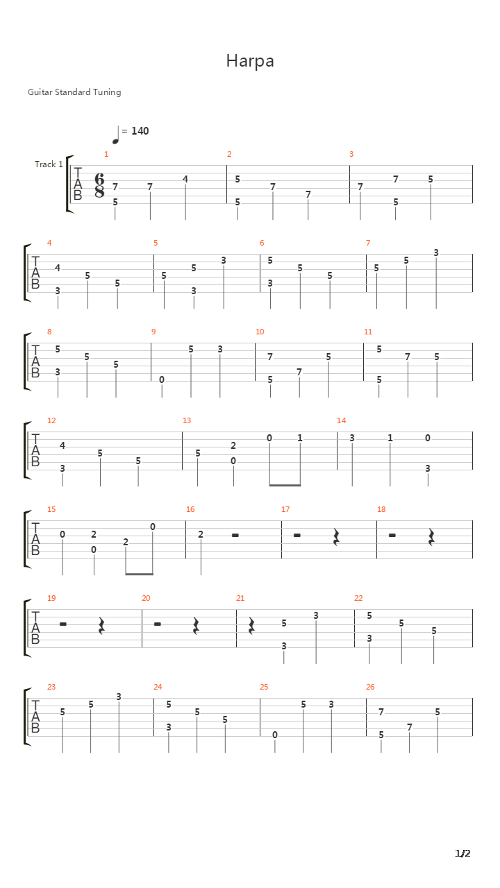 Harpa吉他谱