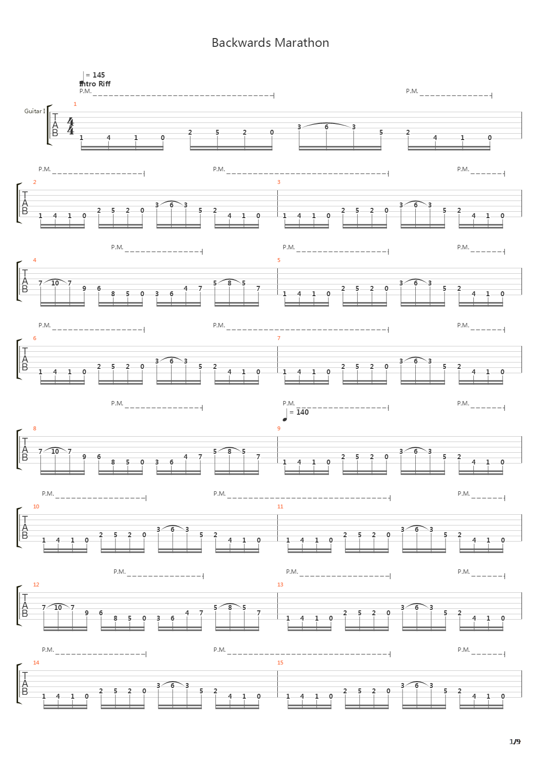 Backwards Marathon吉他谱