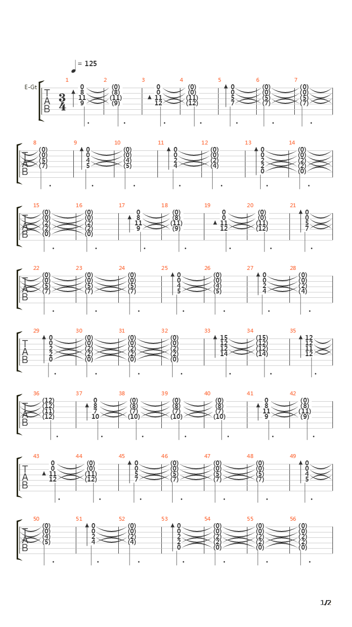 Parallax吉他谱