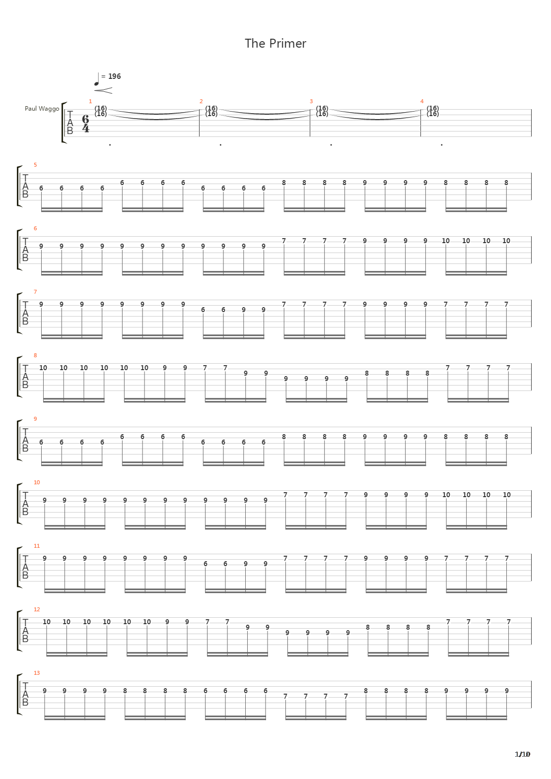 Primer吉他谱
