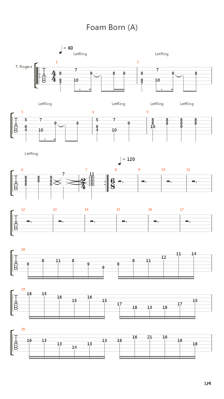 The Backtrack吉他谱