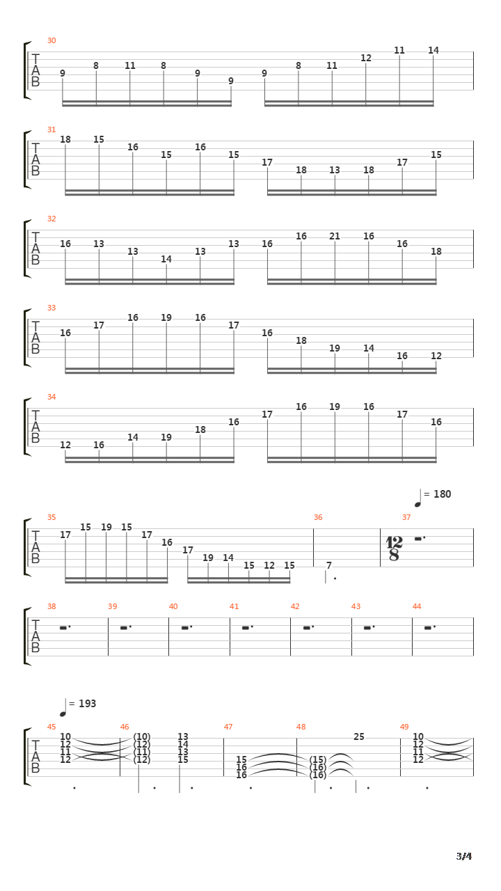 The Backtrack吉他谱