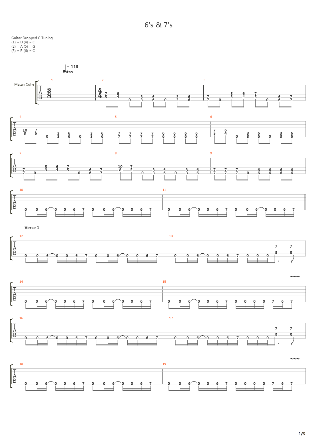 6s And 7s吉他谱