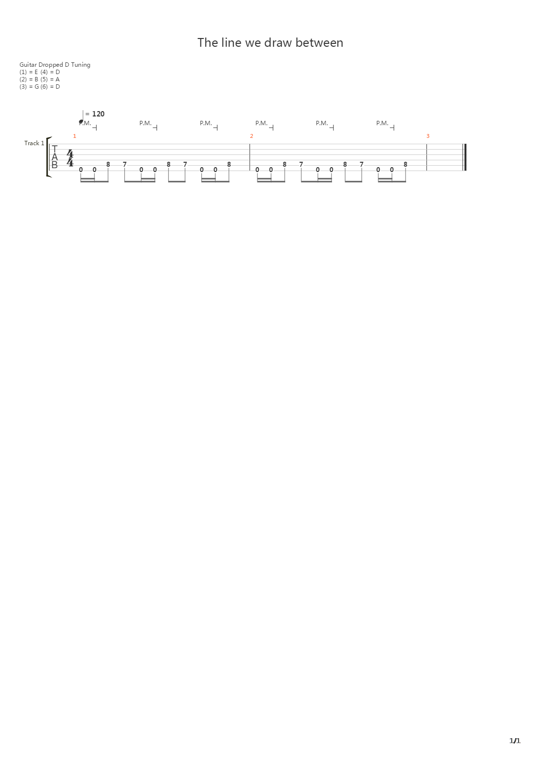 The Line We Draw Between吉他谱