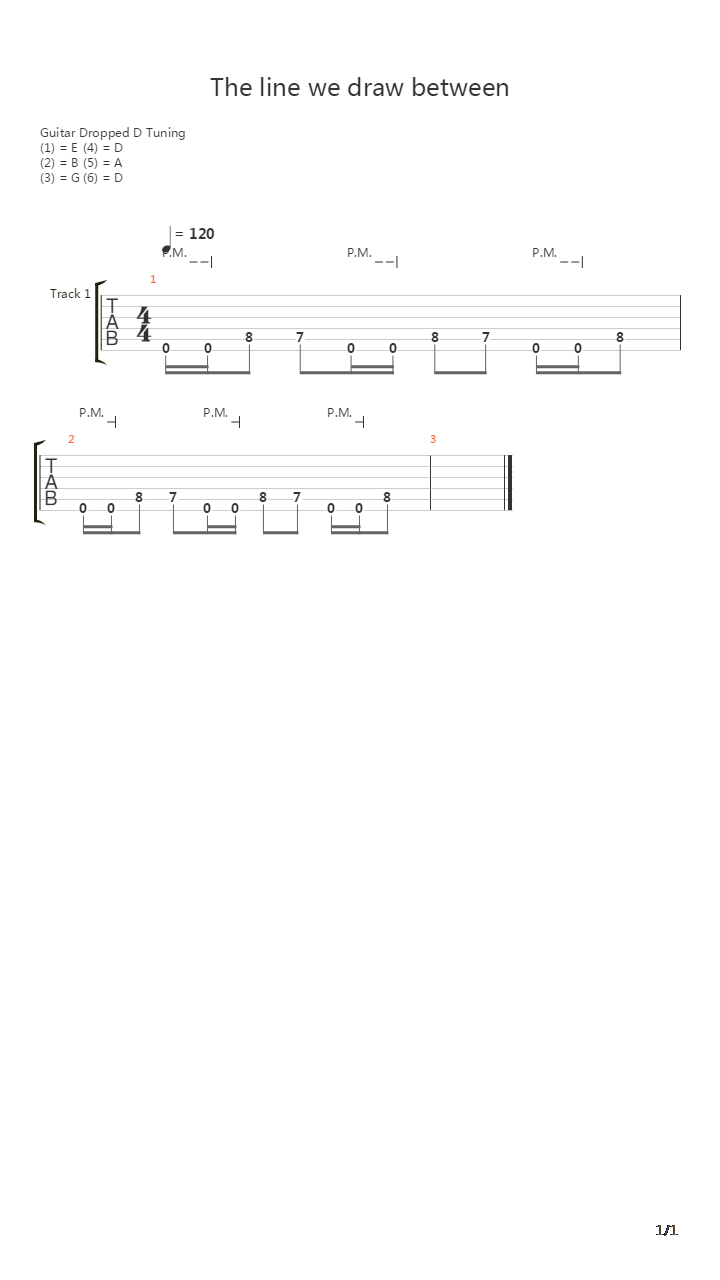 The Line We Draw Between吉他谱