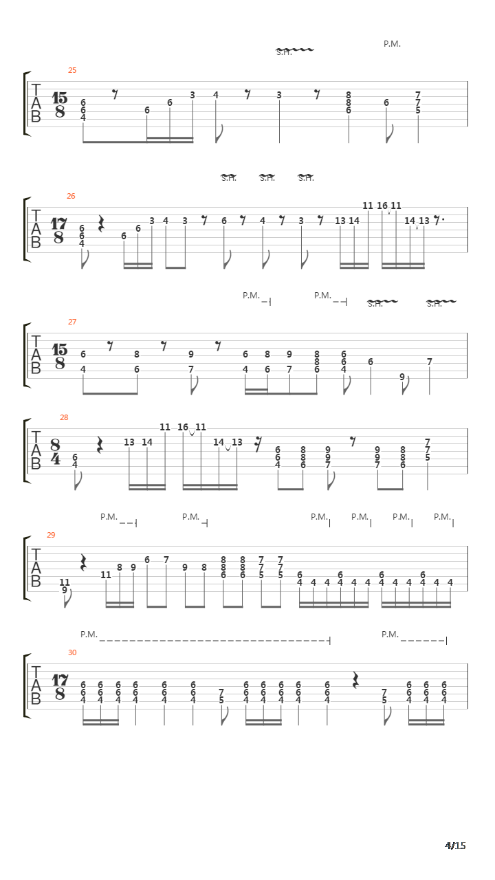 Section X吉他谱