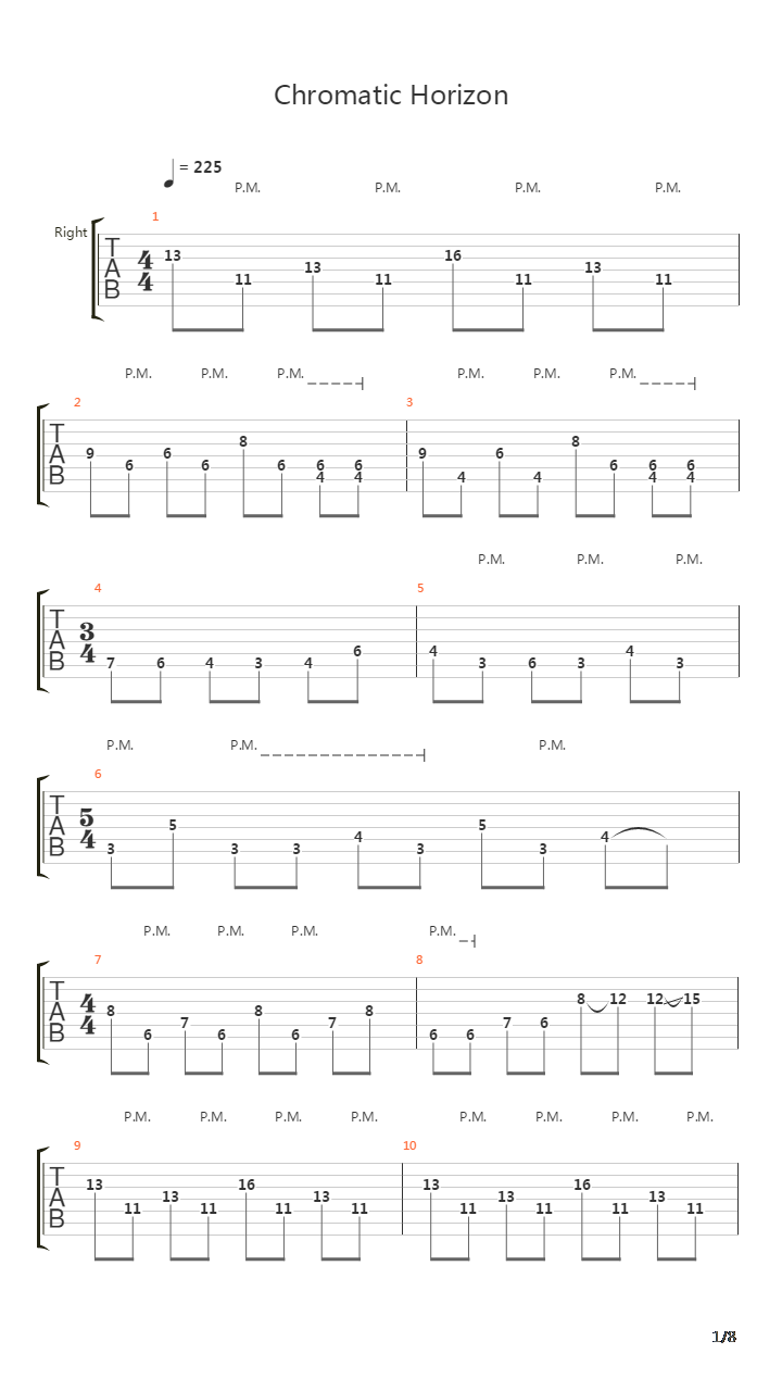 Chromatic Horizon吉他谱