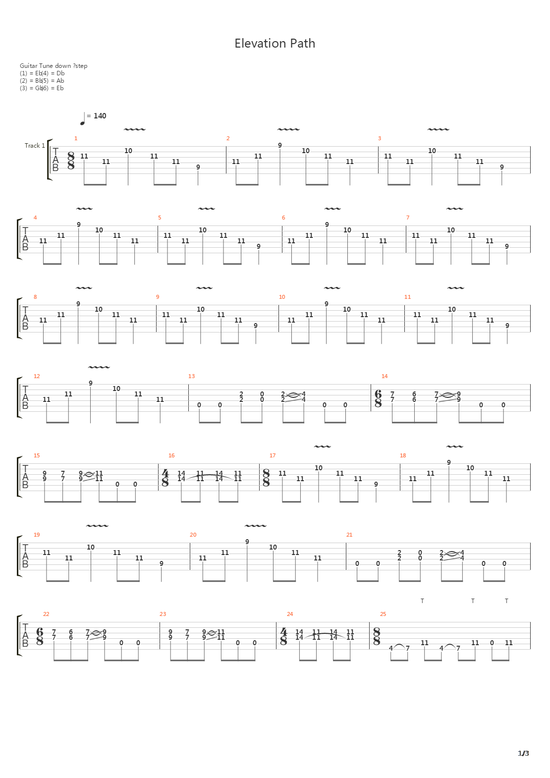 Elevation Path吉他谱