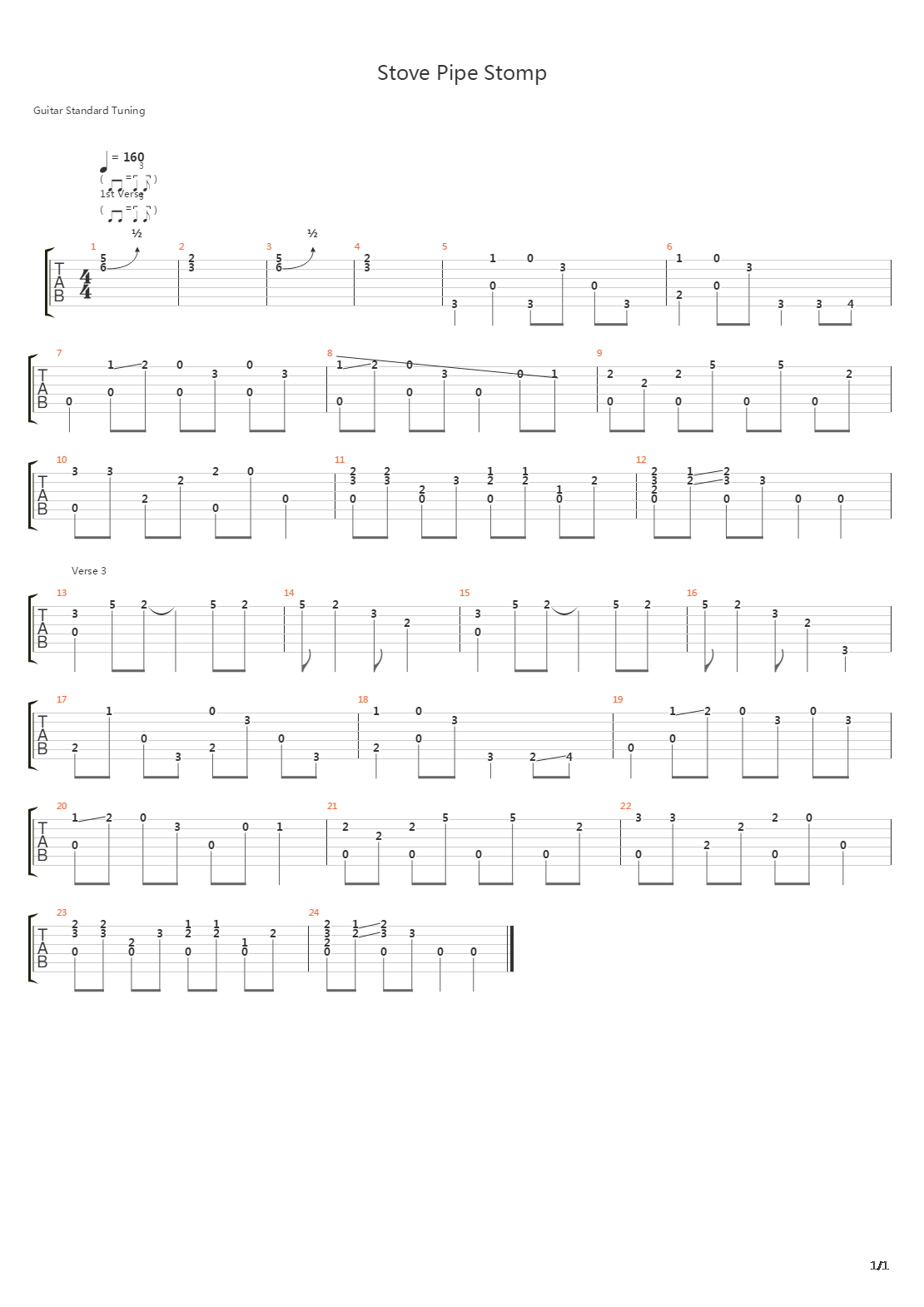 Stove Pipe Stomp吉他谱