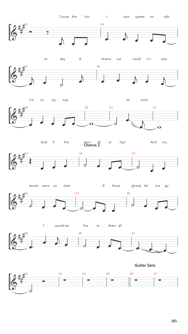 Ghosts吉他谱