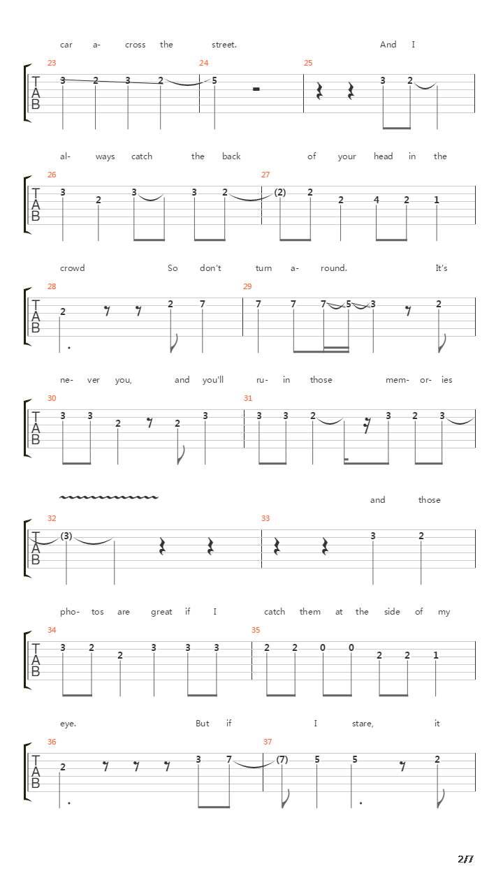 That Song吉他谱