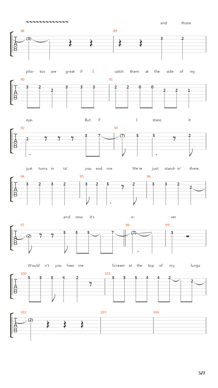 That Song吉他谱