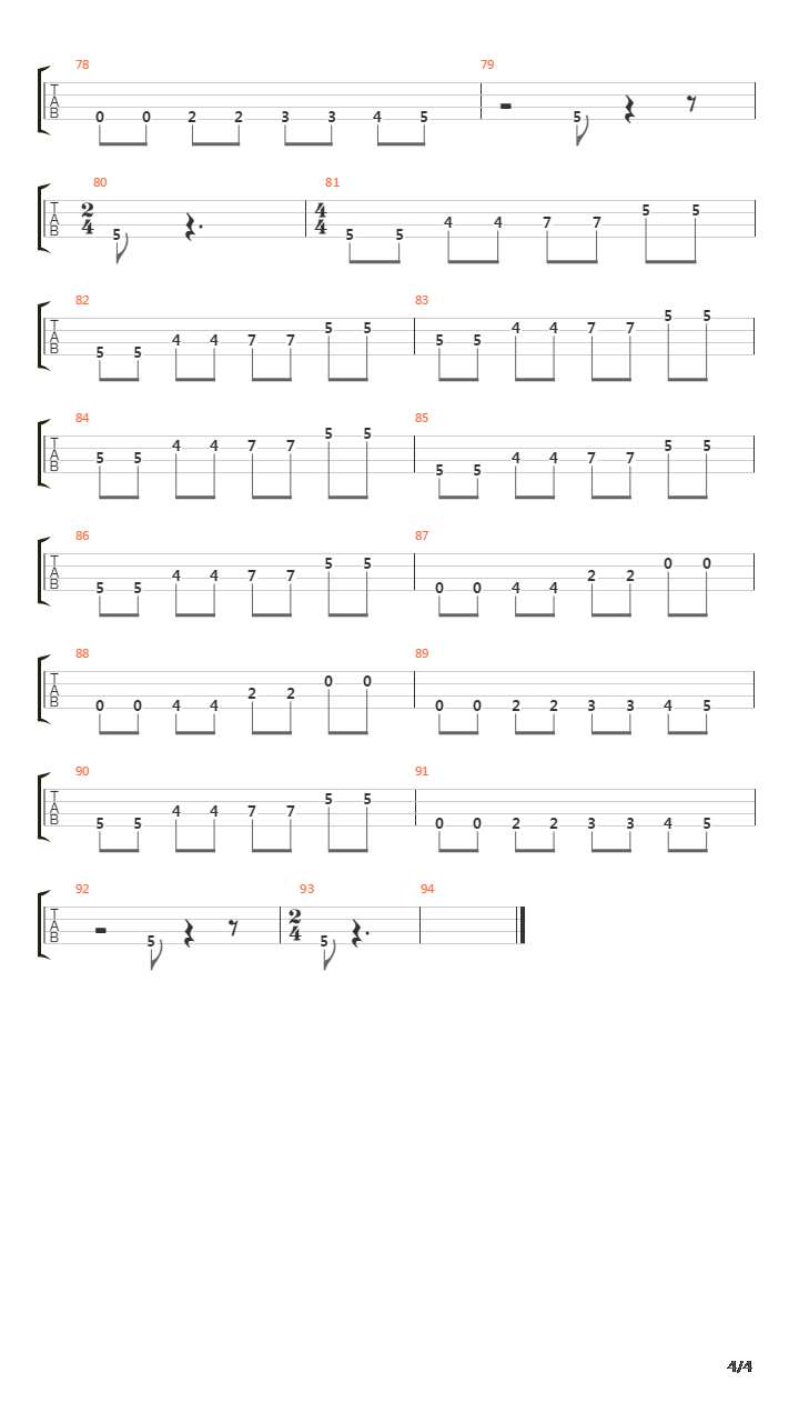 Ne Spavaj Mala Moja Muzika Dok Svira吉他谱