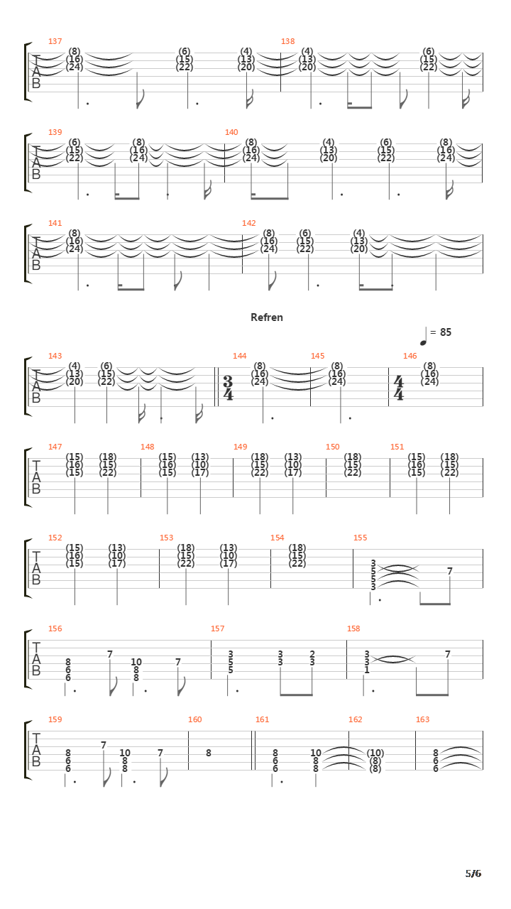 Te Noci吉他谱