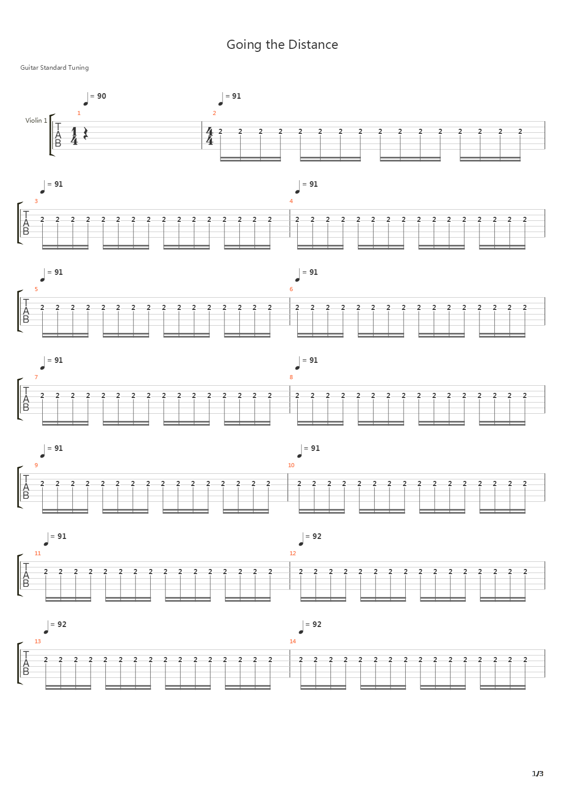 Going The Distance吉他谱