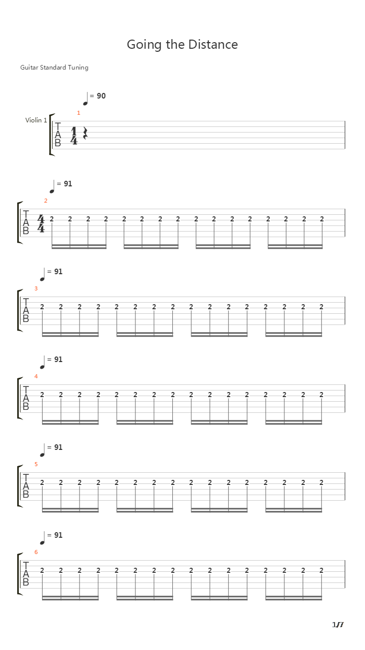 Going The Distance吉他谱