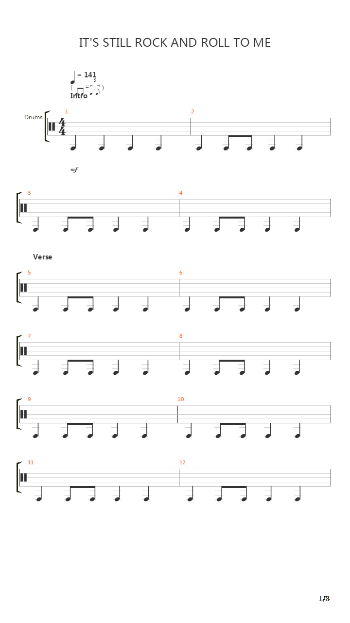 Its Still Rock And Roll To Me吉他谱