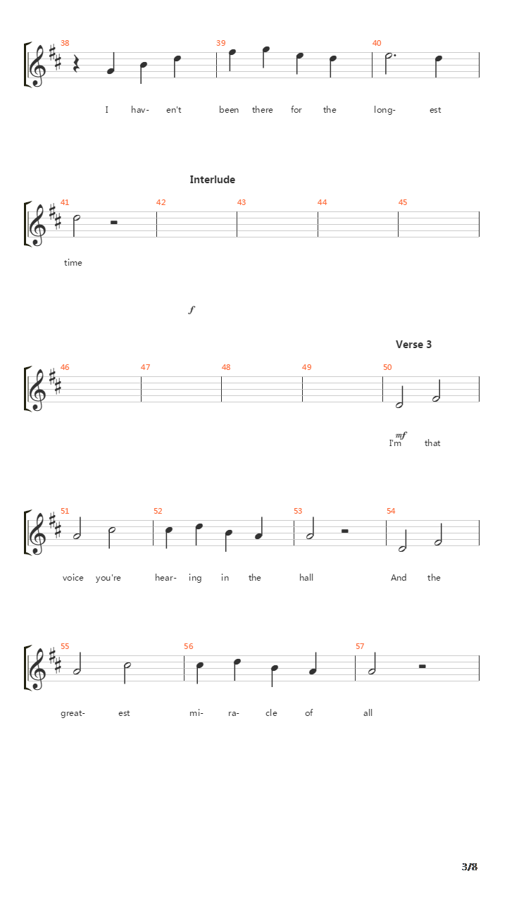 The Longest Time Acapella吉他谱