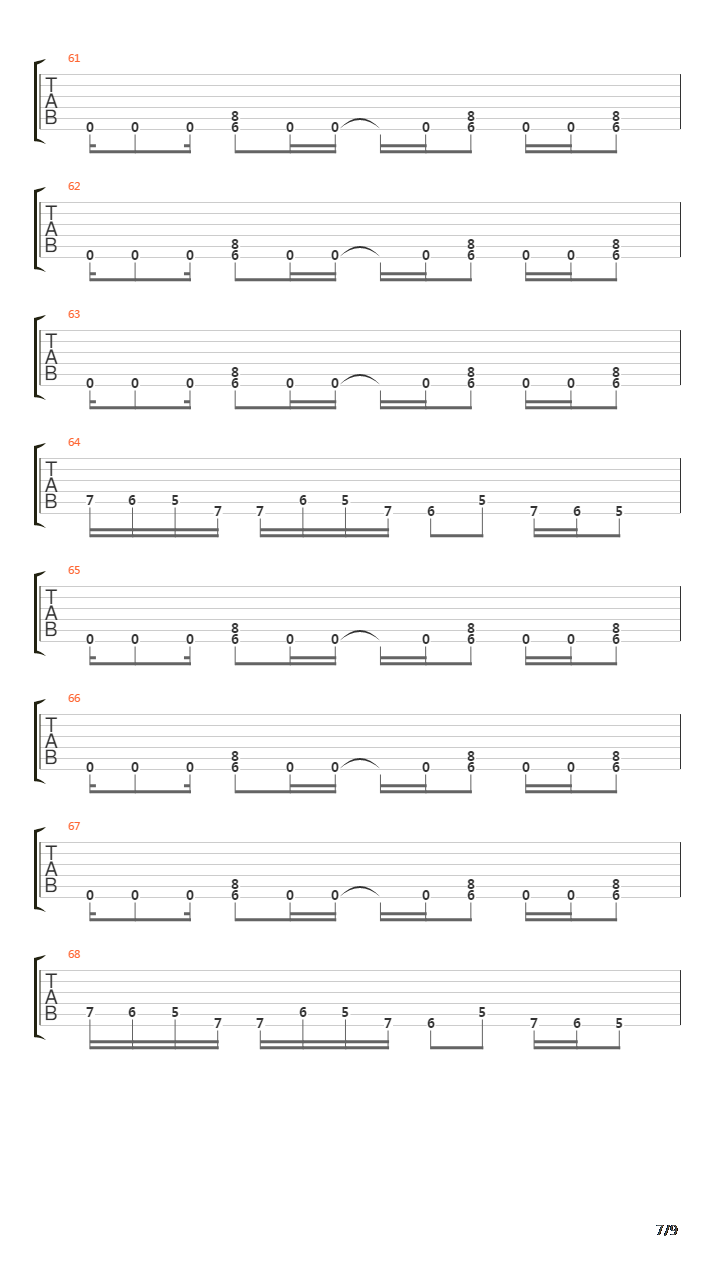 Black And White And Red All Over吉他谱