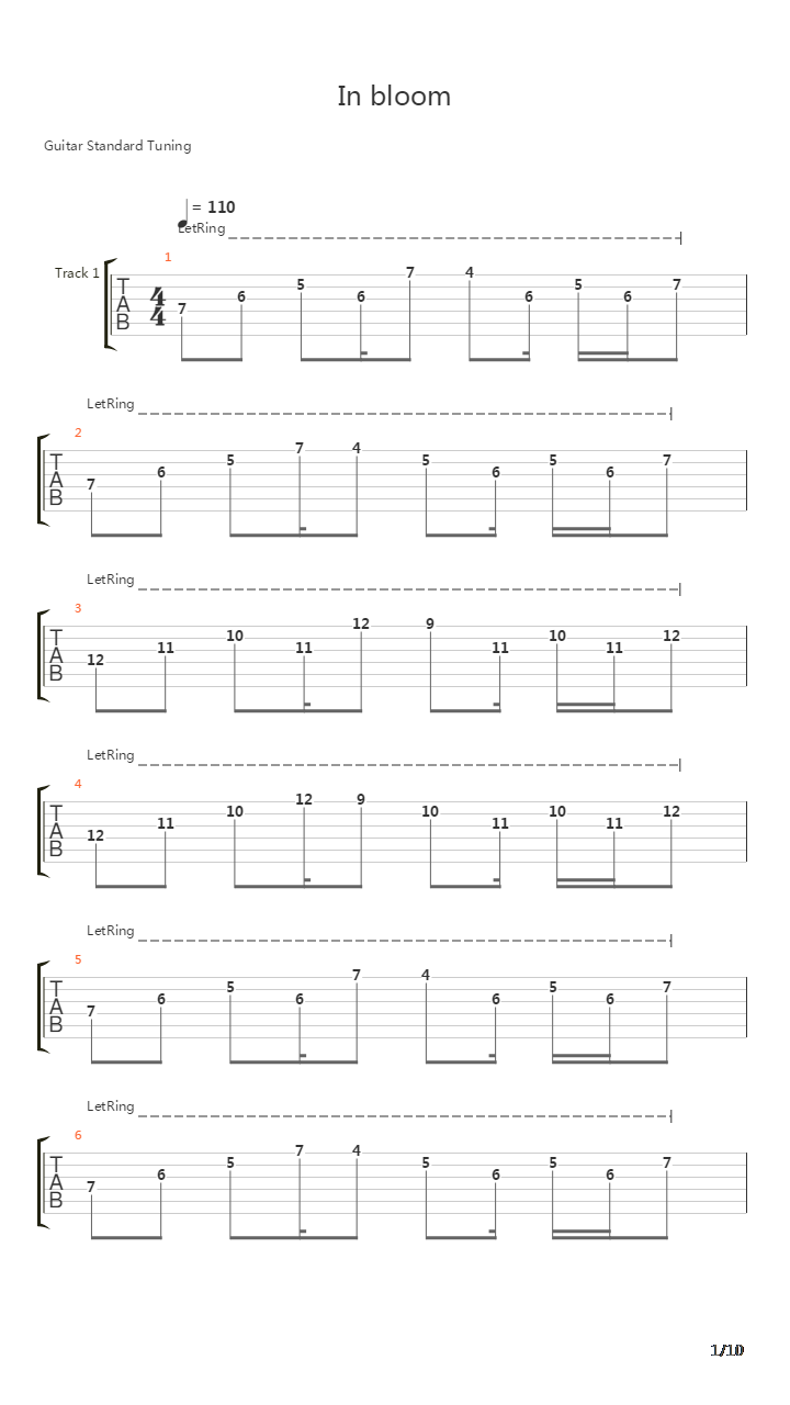 In Bloom吉他谱